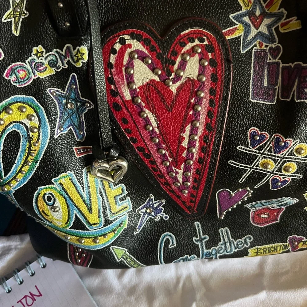 Brighton Love Scribble Heart Tote Bag - Picture 2 of 6